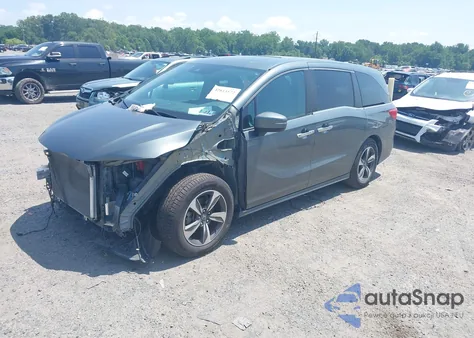 2018 Honda Odyssey Touring from USA, damaged, VIN 5FNRL6H84JB053170